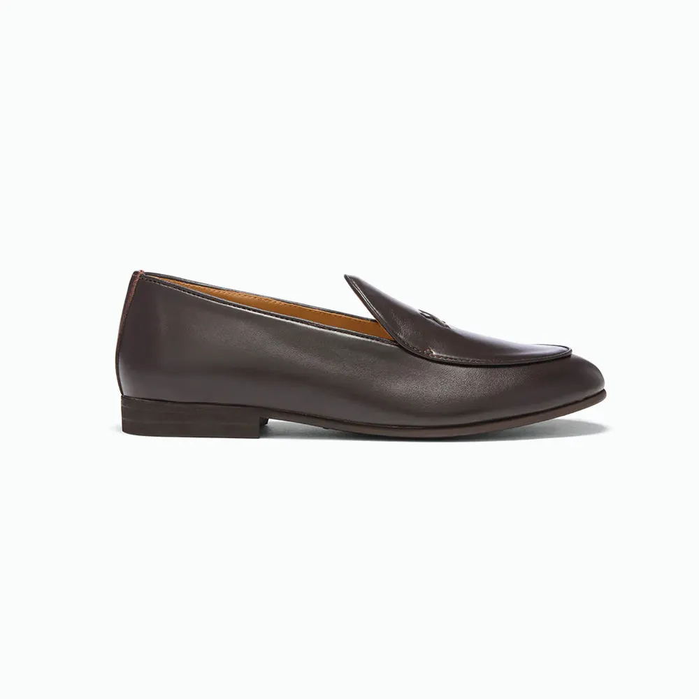 Del Toro Brown Leather Milano Loafer