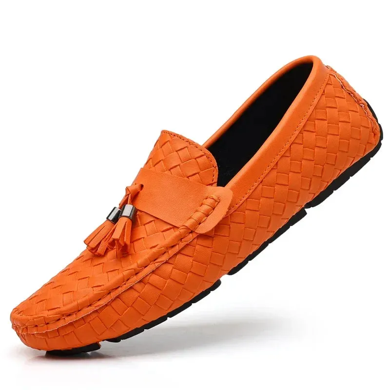 Designer Leather Casual Shoes for Men High Quality Fashion Comfortable Man's Loafers Flats Driving Shoes