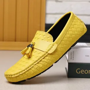 Designer Leather Casual Shoes for Men High Quality Fashion Comfortable Man's Loafers Flats Driving Shoes