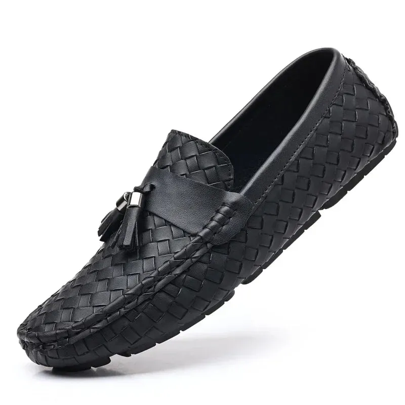 Designer Leather Casual Shoes for Men High Quality Fashion Comfortable Man's Loafers Flats Driving Shoes