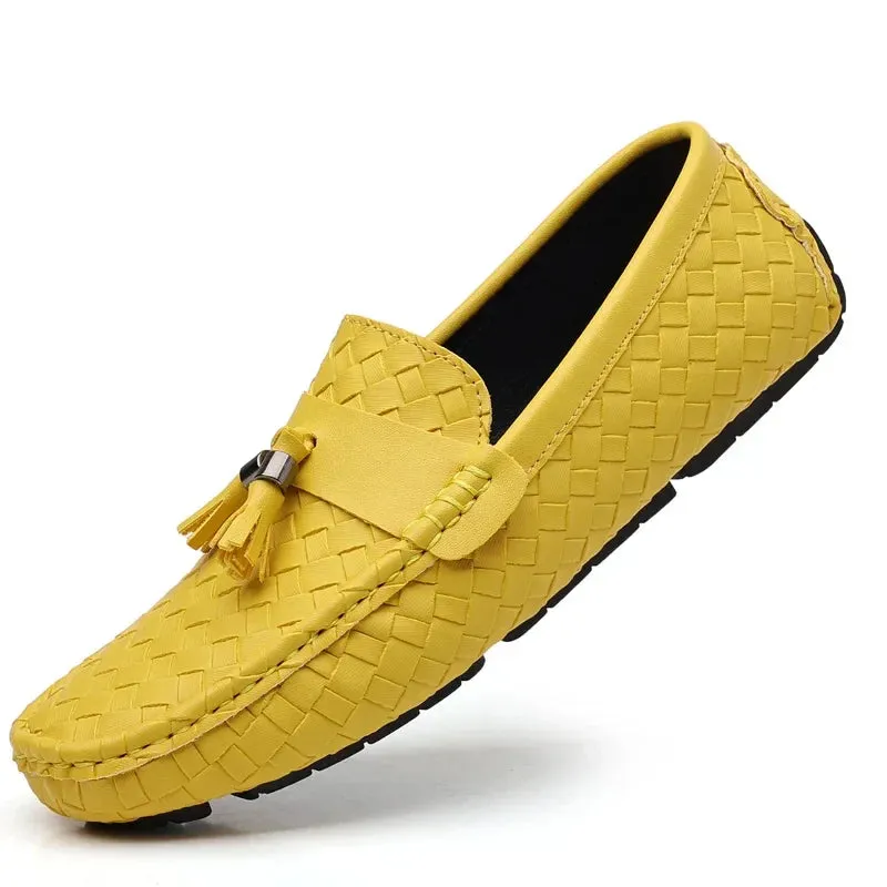 Designer Leather Casual Shoes for Men High Quality Fashion Comfortable Man's Loafers Flats Driving Shoes