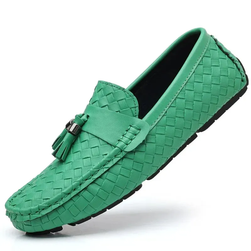 Designer Leather Casual Shoes for Men High Quality Fashion Comfortable Man's Loafers Flats Driving Shoes