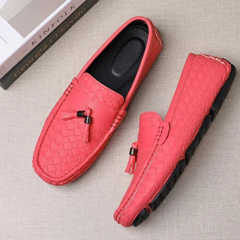 Designer Leather Casual Shoes for Men High Quality Fashion Comfortable Man's Loafers Flats Driving Shoes