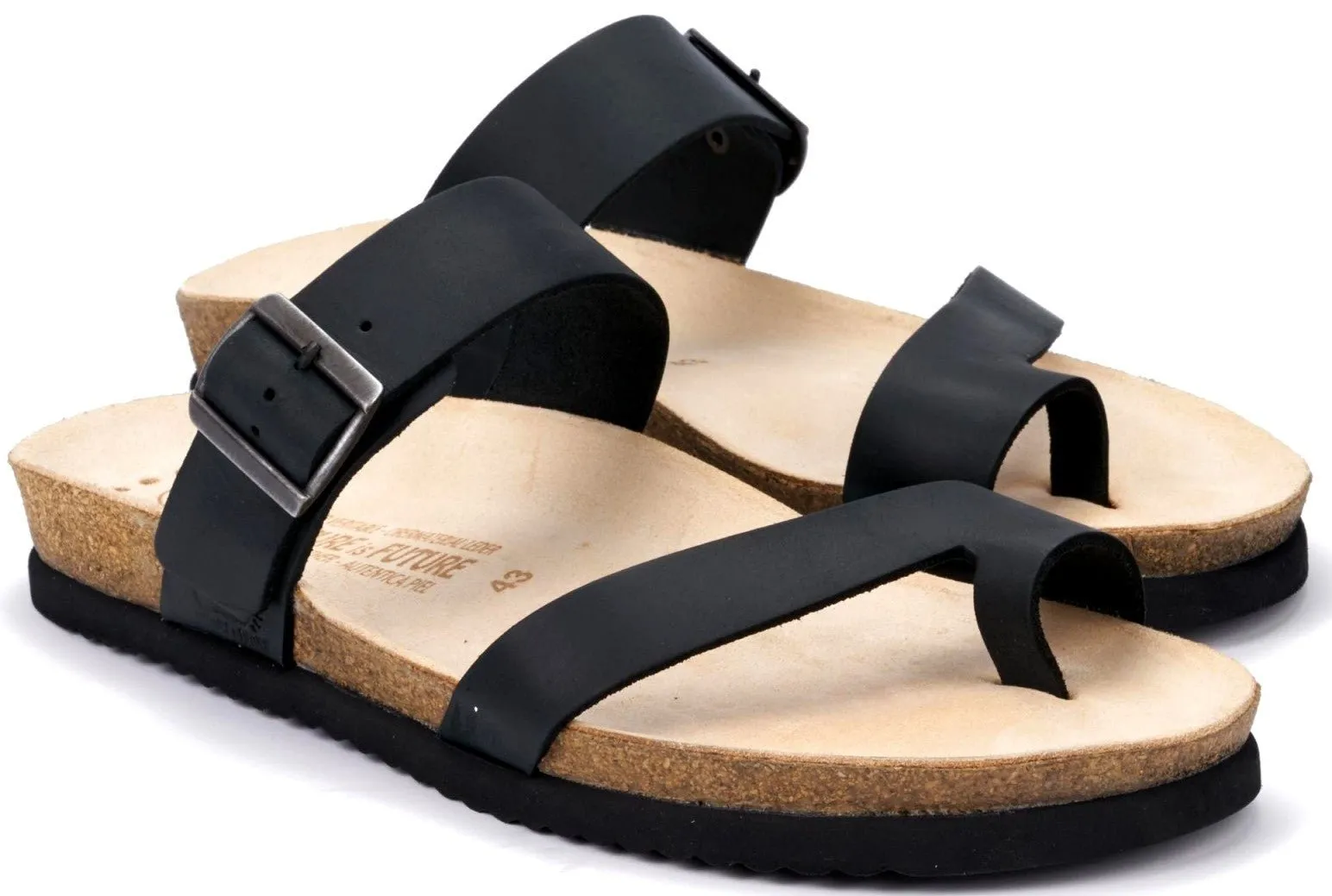 'Douglas' men's slide wide fit (H) sandal - black