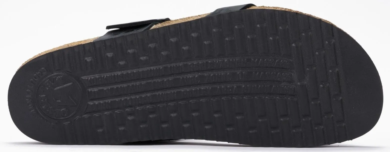 'Douglas' men's slide wide fit (H) sandal - black