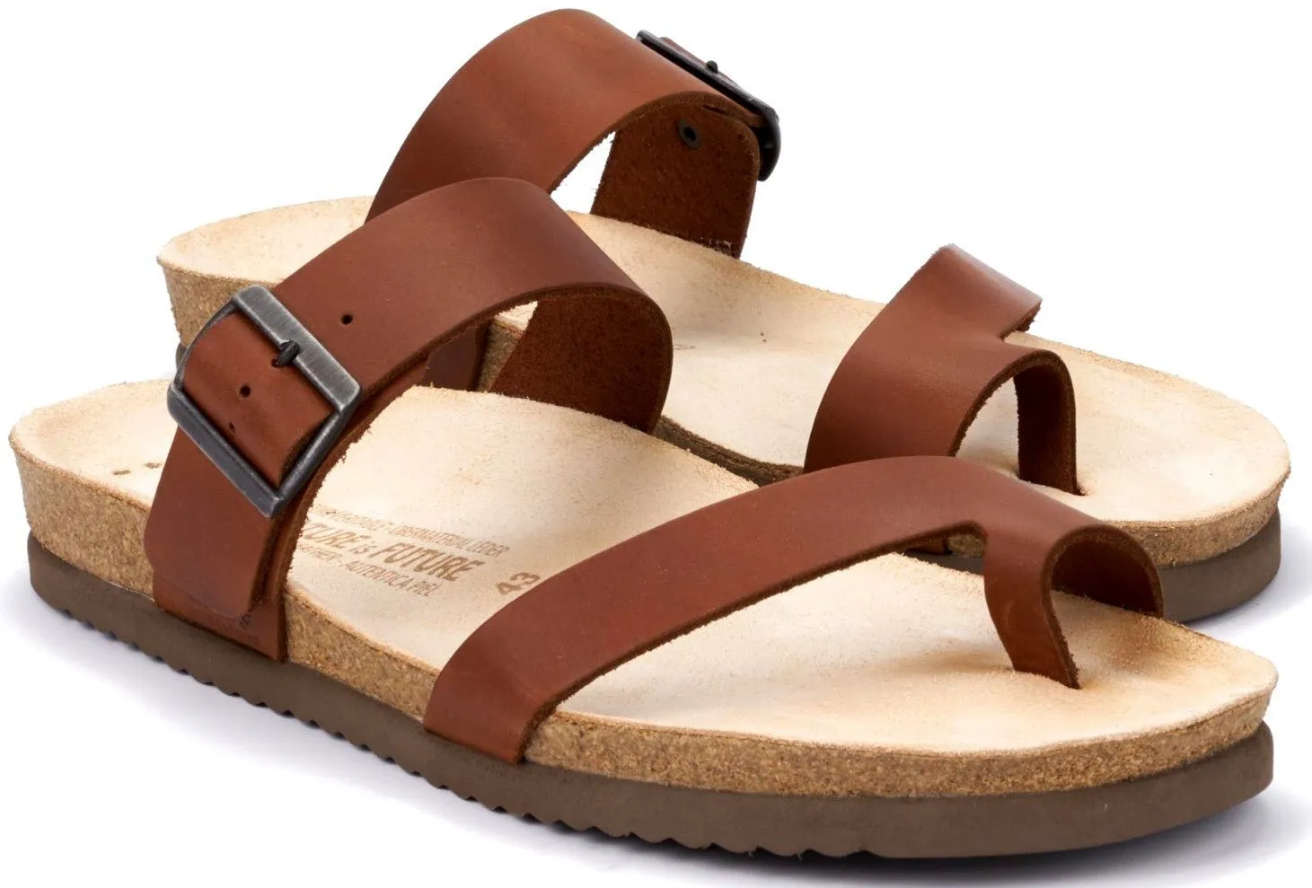 'Douglas' men's wide fit (H) slide sandal - brown