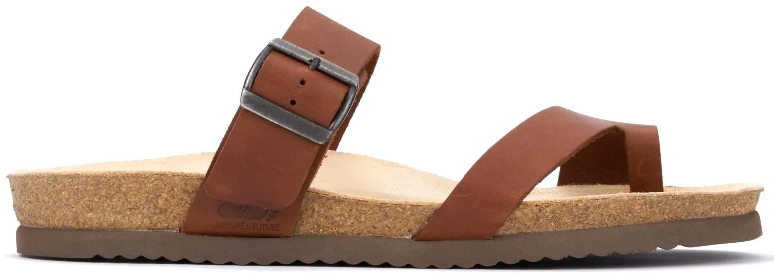 'Douglas' men's wide fit (H) slide sandal - brown