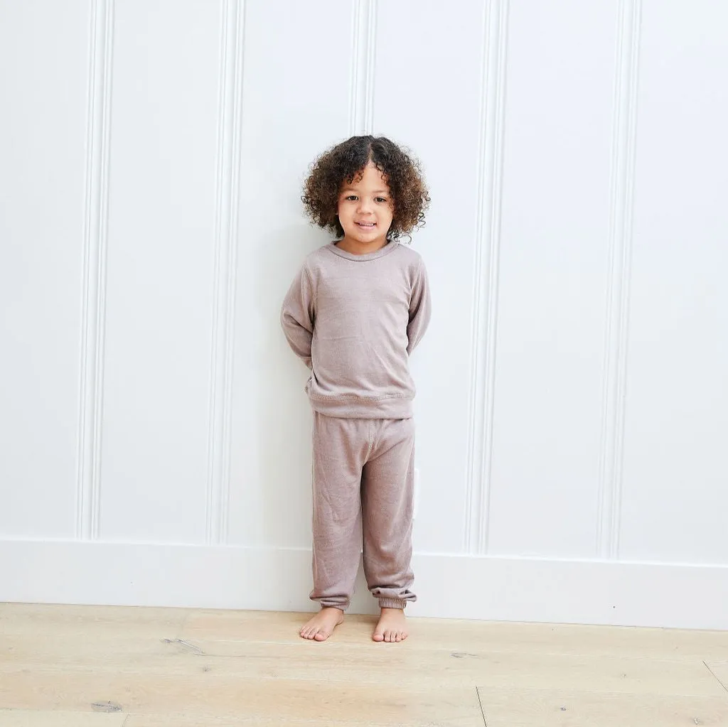 Eco-Lightweight Hacci Pullover and Pant Loungewear Sets