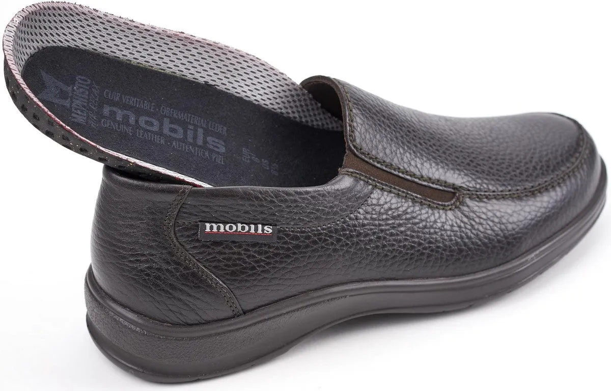 'Ewald' men's ergonomic wide fit (H) loafer - Brown