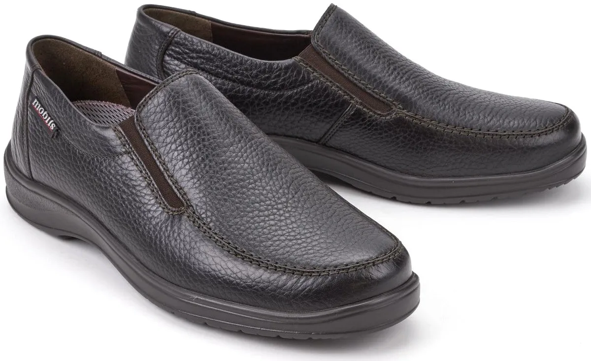 'Ewald' men's ergonomic wide fit (H) loafer - Brown