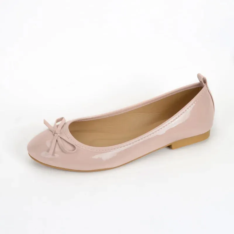 Flat Shoes Women Ballerinas Round Toe Bowtie Slip on Ballet Flats Lazy Loafers Moccasins Ladies Casual Flats Shoes