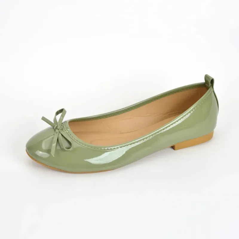Flat Shoes Women Ballerinas Round Toe Bowtie Slip on Ballet Flats Lazy Loafers Moccasins Ladies Casual Flats Shoes