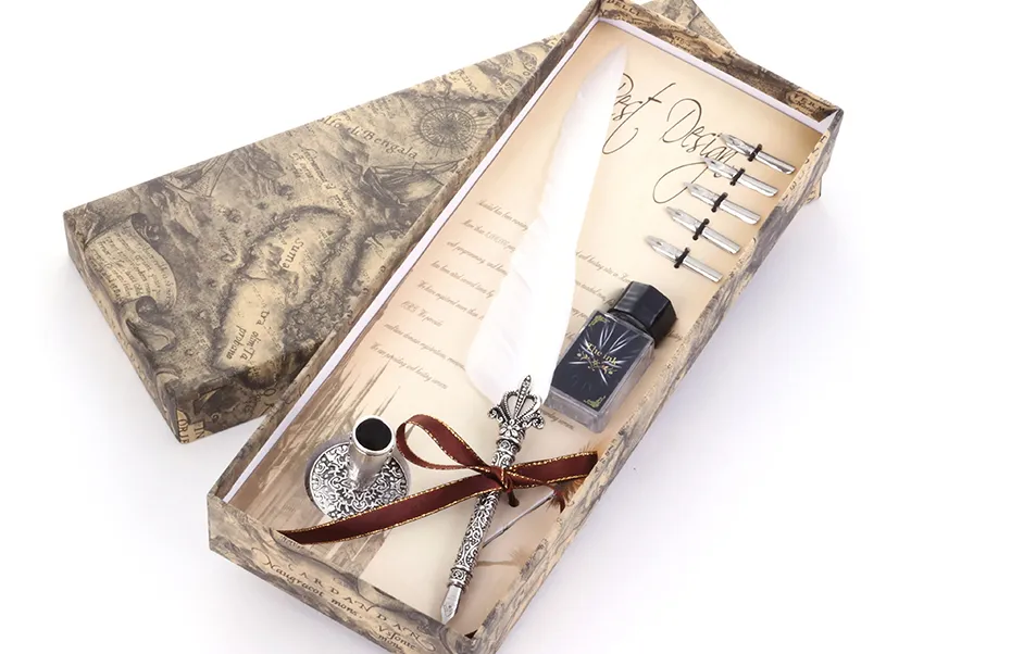 Fountain Feather Dip Quill Pen