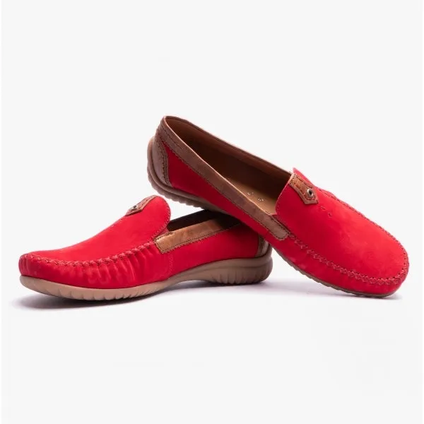 Gabor CALIFORNIA Womens Nubuck Moccasin Loafers Red
