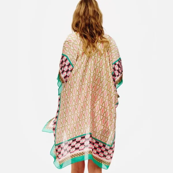 Geometric Print Kimono