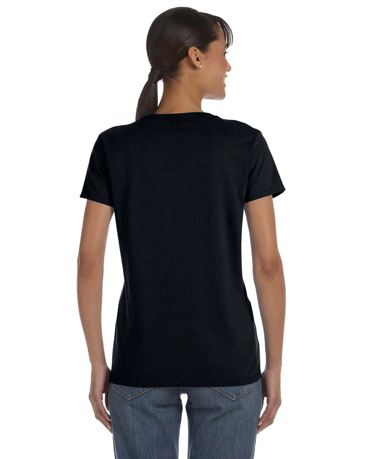 Gildan Ladies Lightweight 100% Cotton T-Shirt | Black