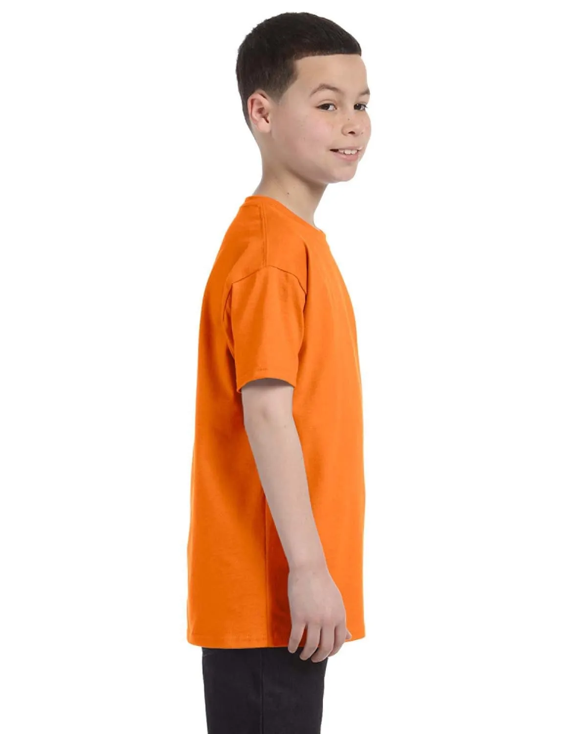 Gildan Youth Lightweight 100% Cotton T-Shirt | S Orange