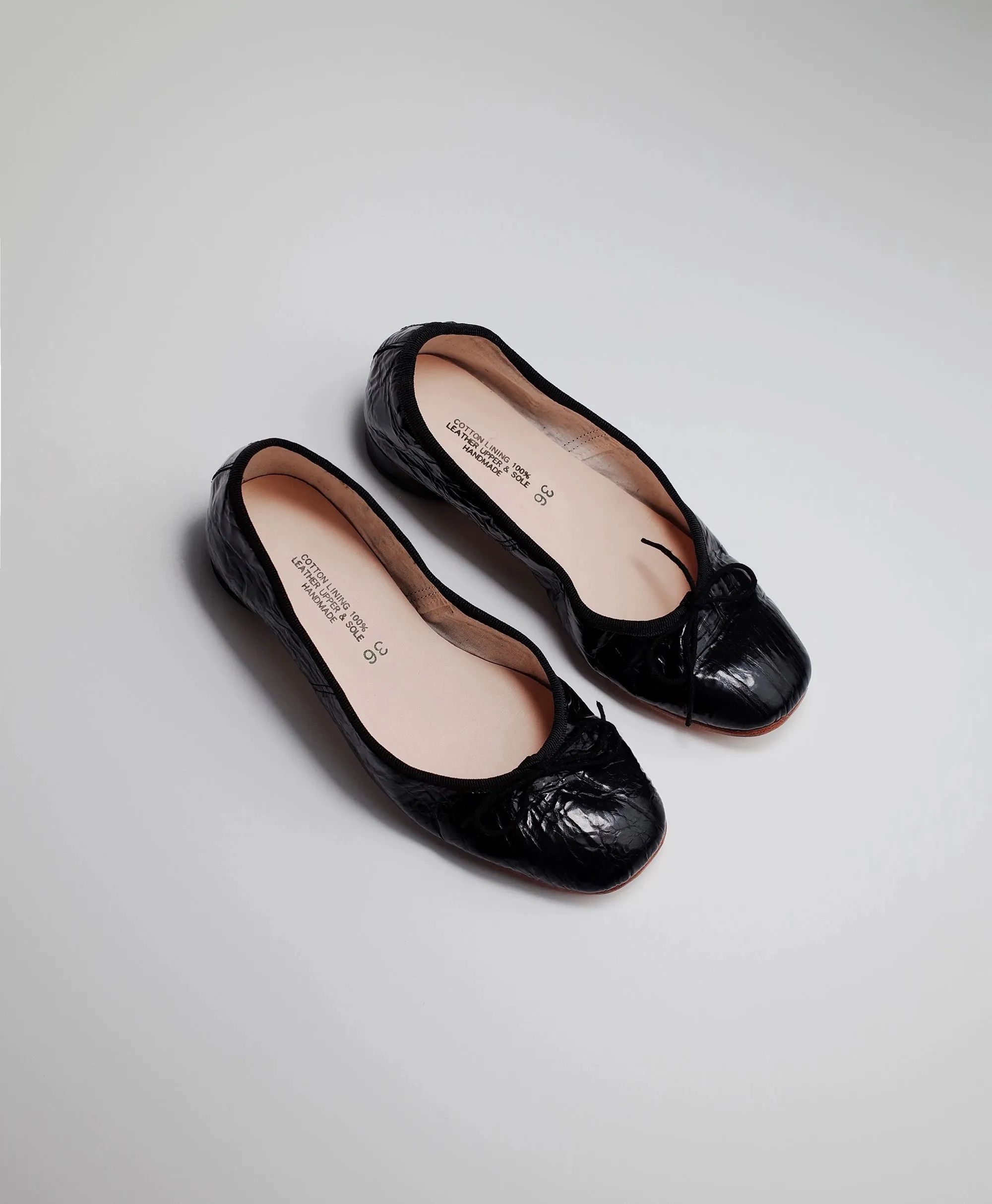 Gold Textured Ballet Flats