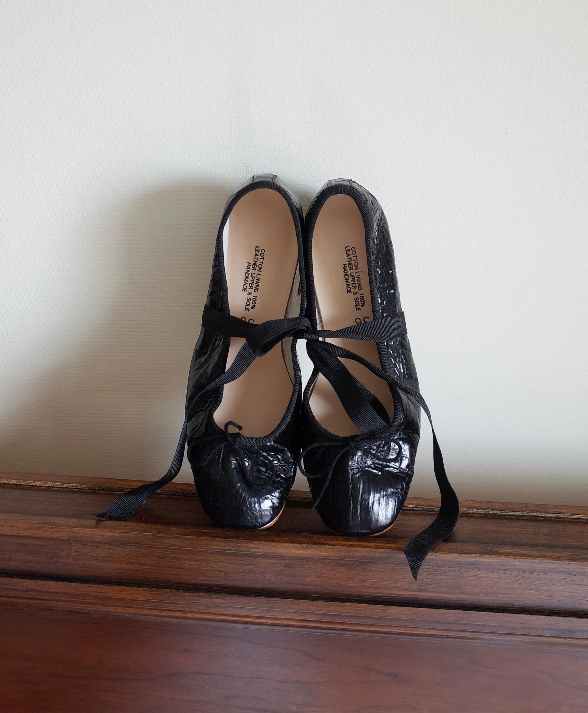 Gold Textured Ballet Flats