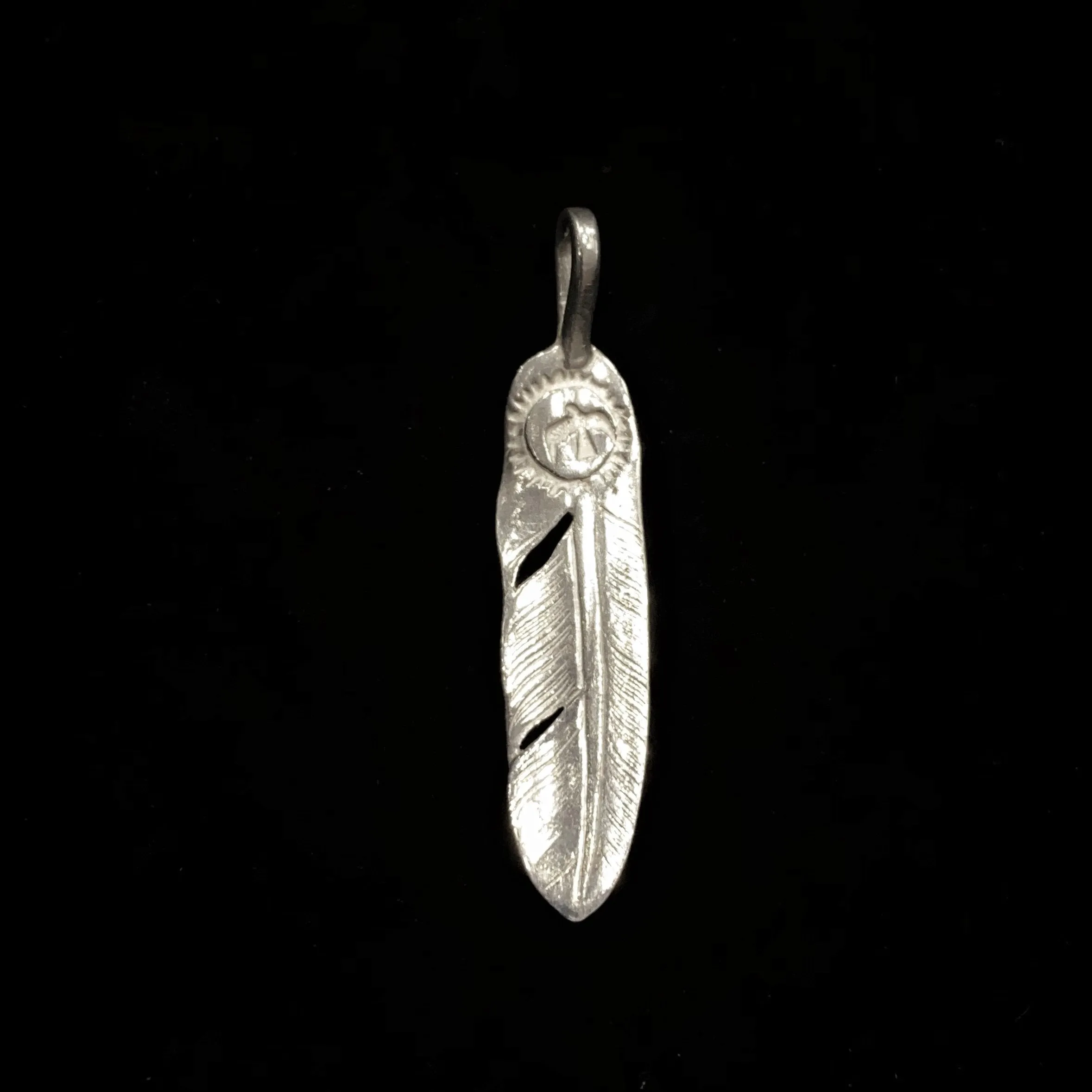 Goros Silver Feather-Facing Left