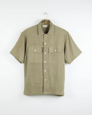 Harshil Two-Pocket Shirt in Lightweight Honeycomb Sage