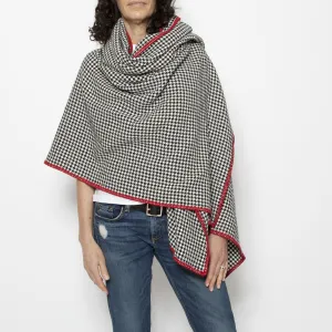 Houndstooth Eco-Poncho