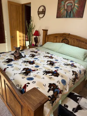 HUGE King Southwest LUXURY flannel BLANKET