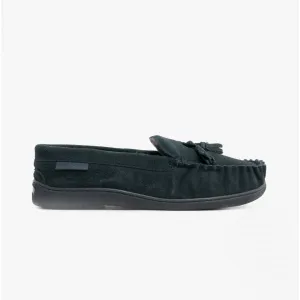 Hush Puppies LINUS Mens Suede Moccasins Navy