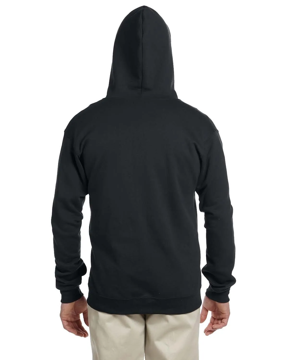 Jerzees Lightweight Full-Zip Hooded Sweatshirt | Black