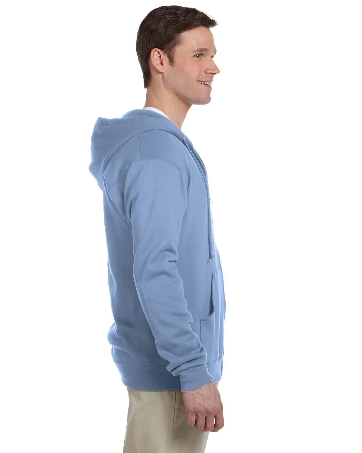 Jerzees Lightweight Full-Zip Hooded Sweatshirt | Light Blue