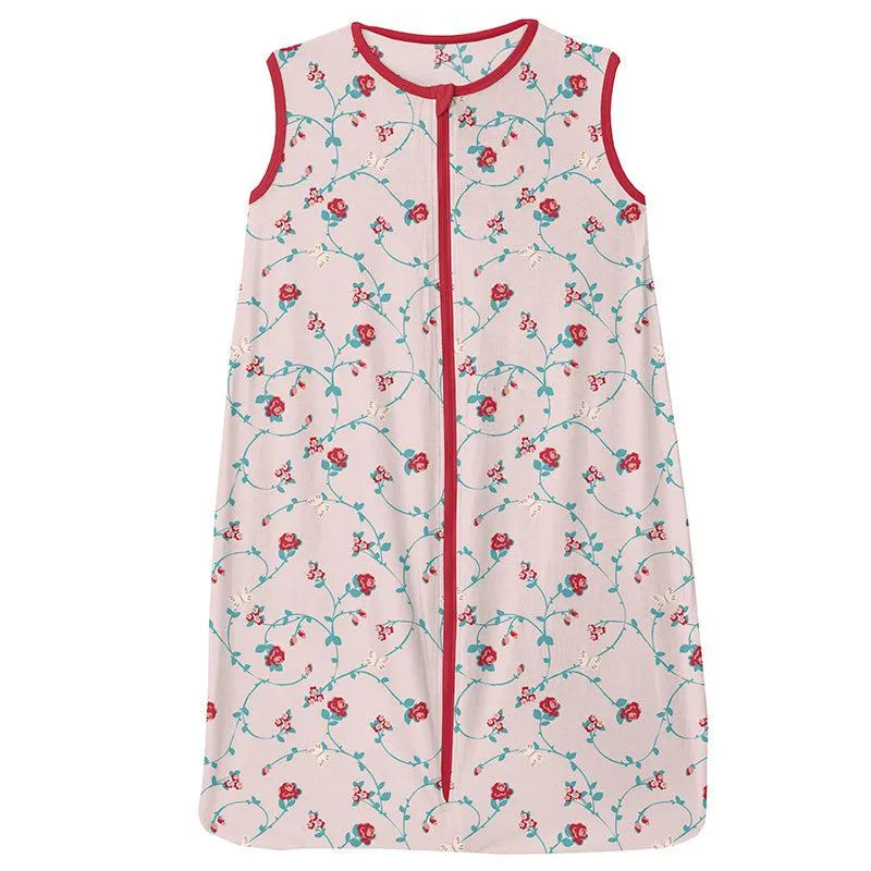 KicKee Pants Lightweight Sleeping Bag - Macaroon Floral Vines