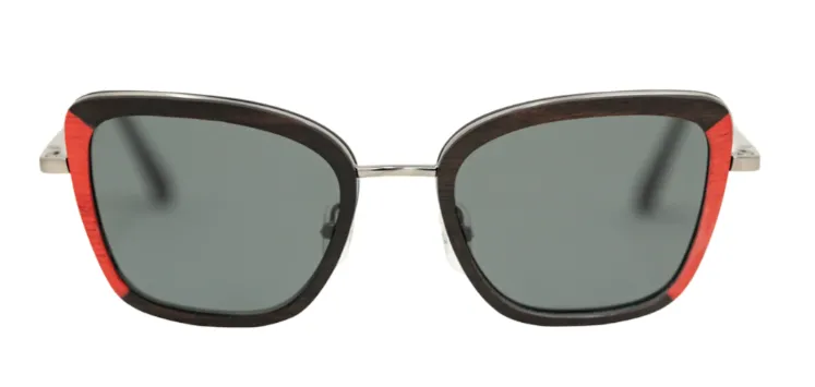 Kona / Metal x Wood Sunglasses / Ebony / Polarized Lenses