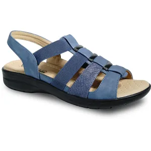 kozi Women Sandal OY5126 Comfort Wedge Sandal Navy