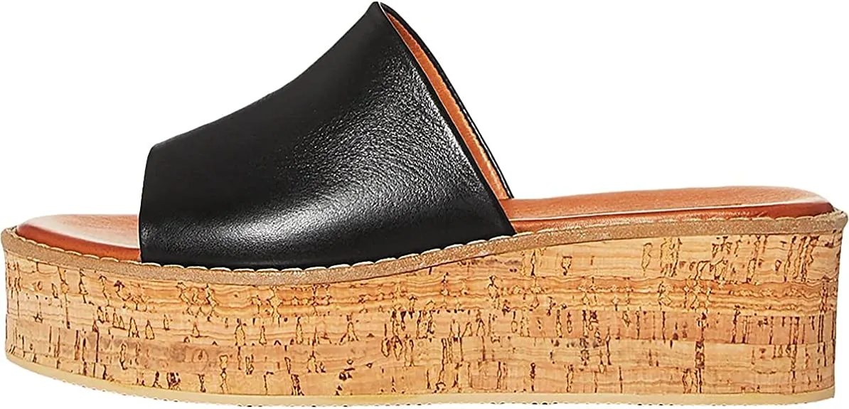 Kurt Geiger Womens Maci Leather Comfort Platforms Black 8 Medium (B,M)