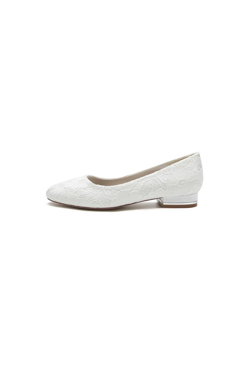 Lace Round Toe Flats