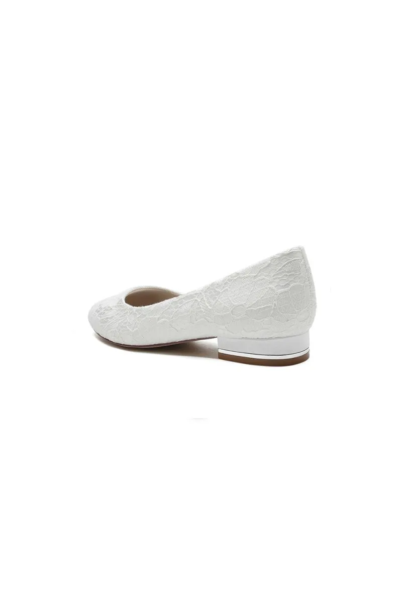 Lace Round Toe Flats