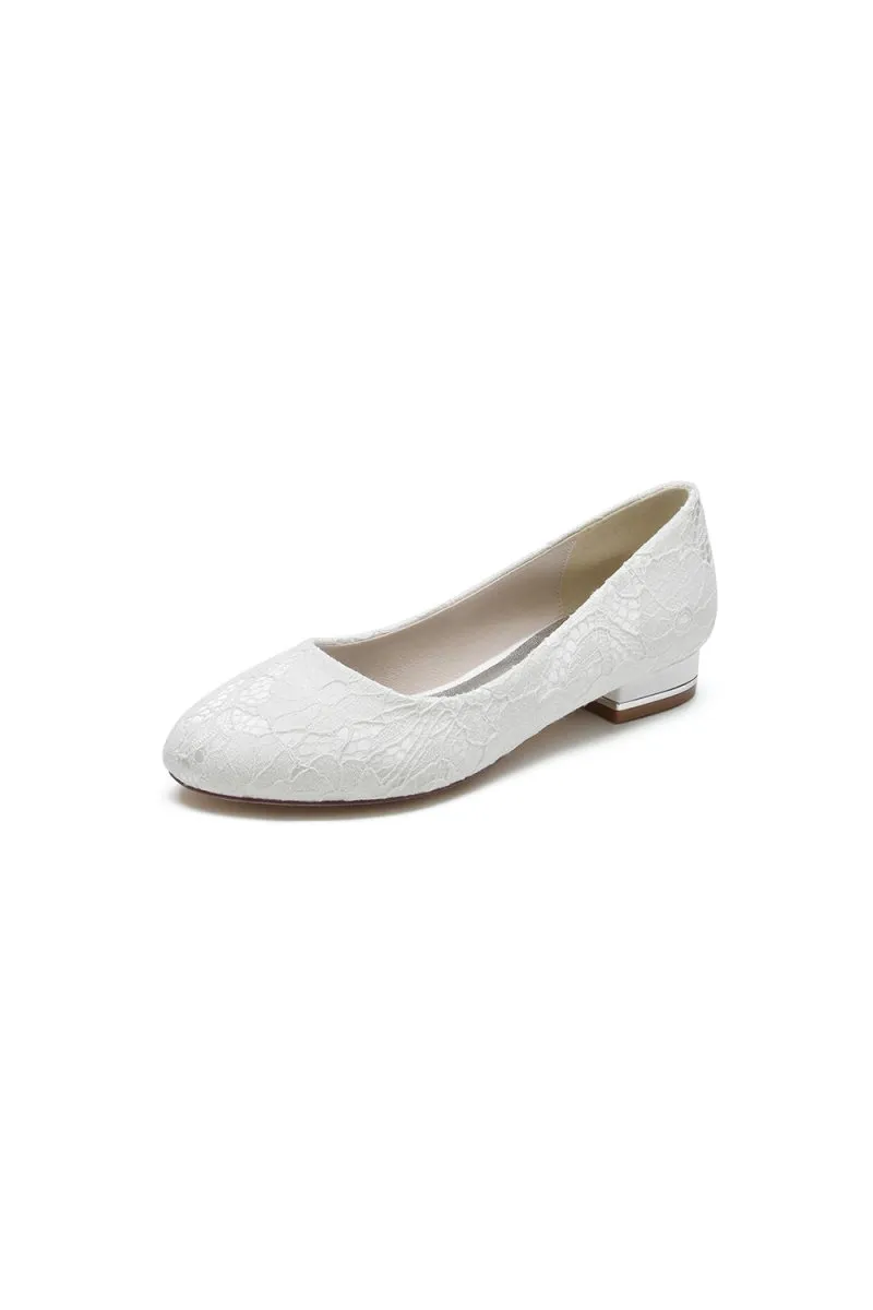Lace Round Toe Flats