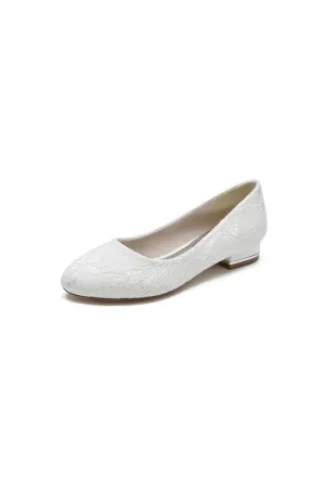 Lace Round Toe Flats