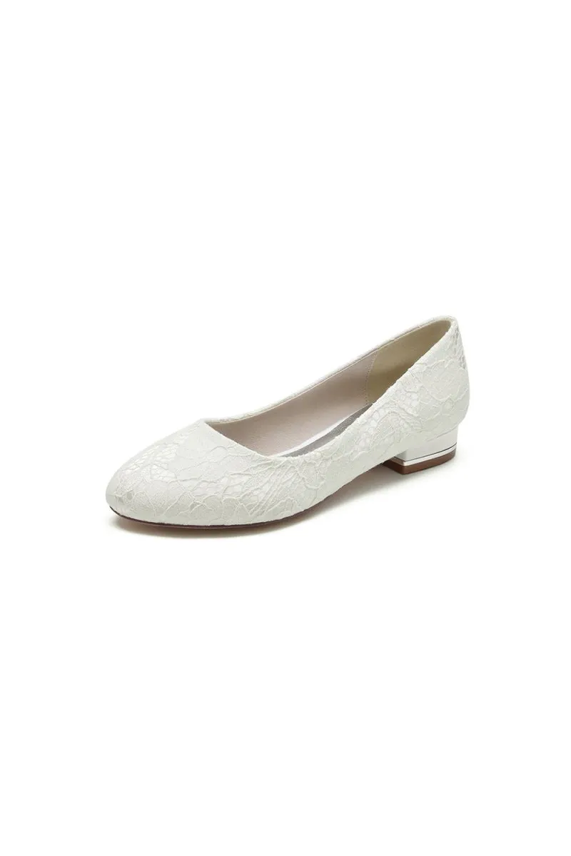 Lace Round Toe Flats