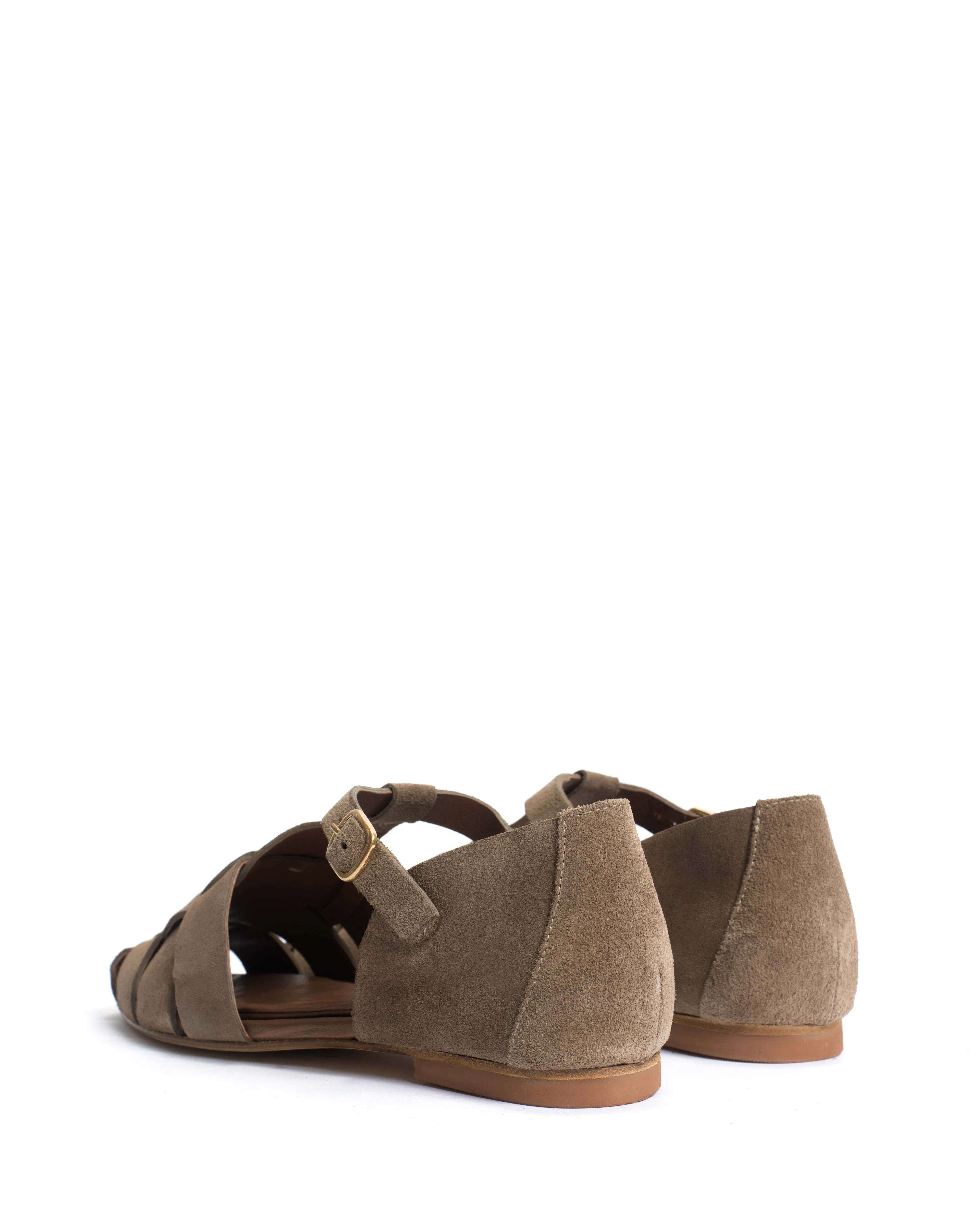 Lain flats Calf suede Mushroom