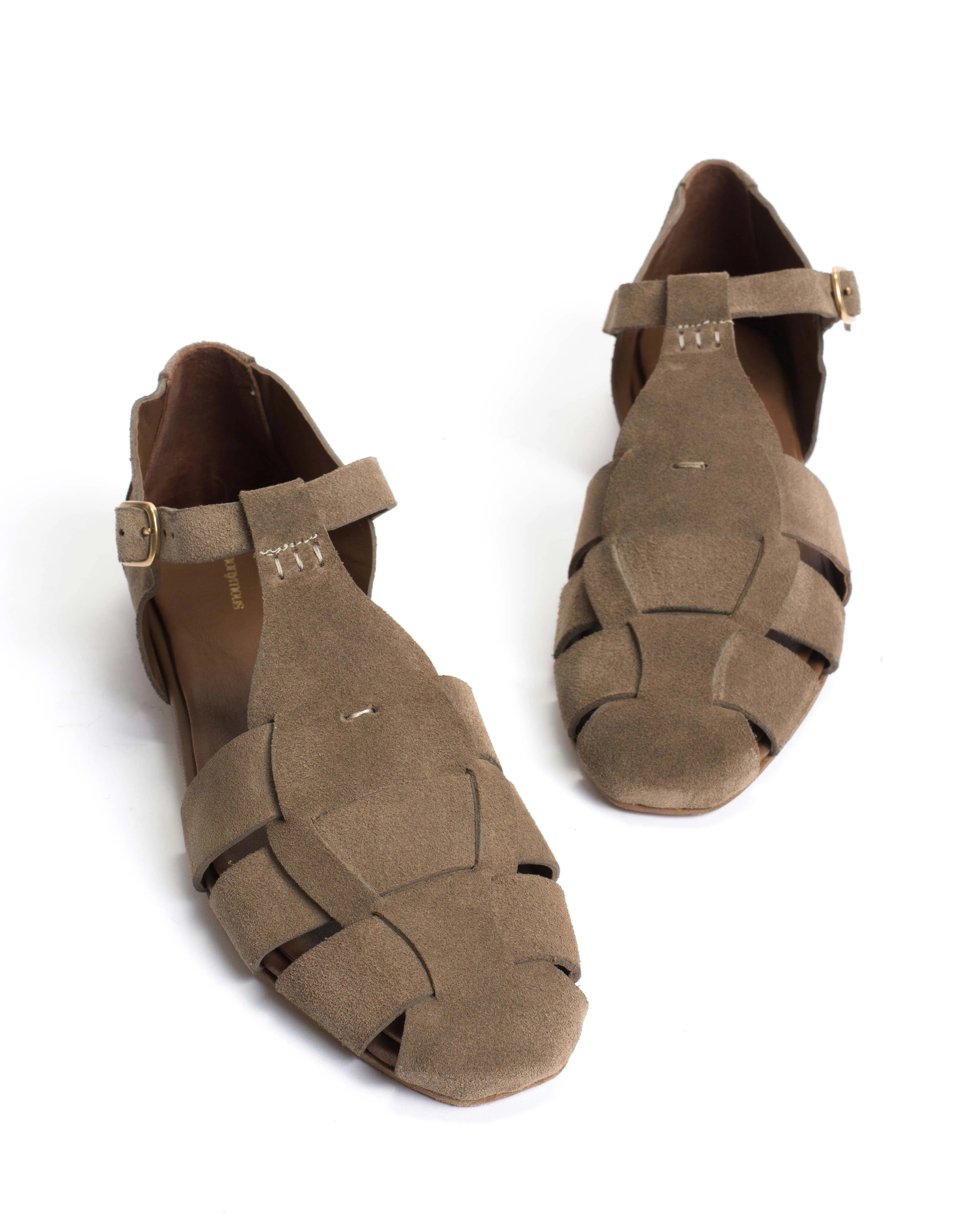 Lain flats Calf suede Mushroom