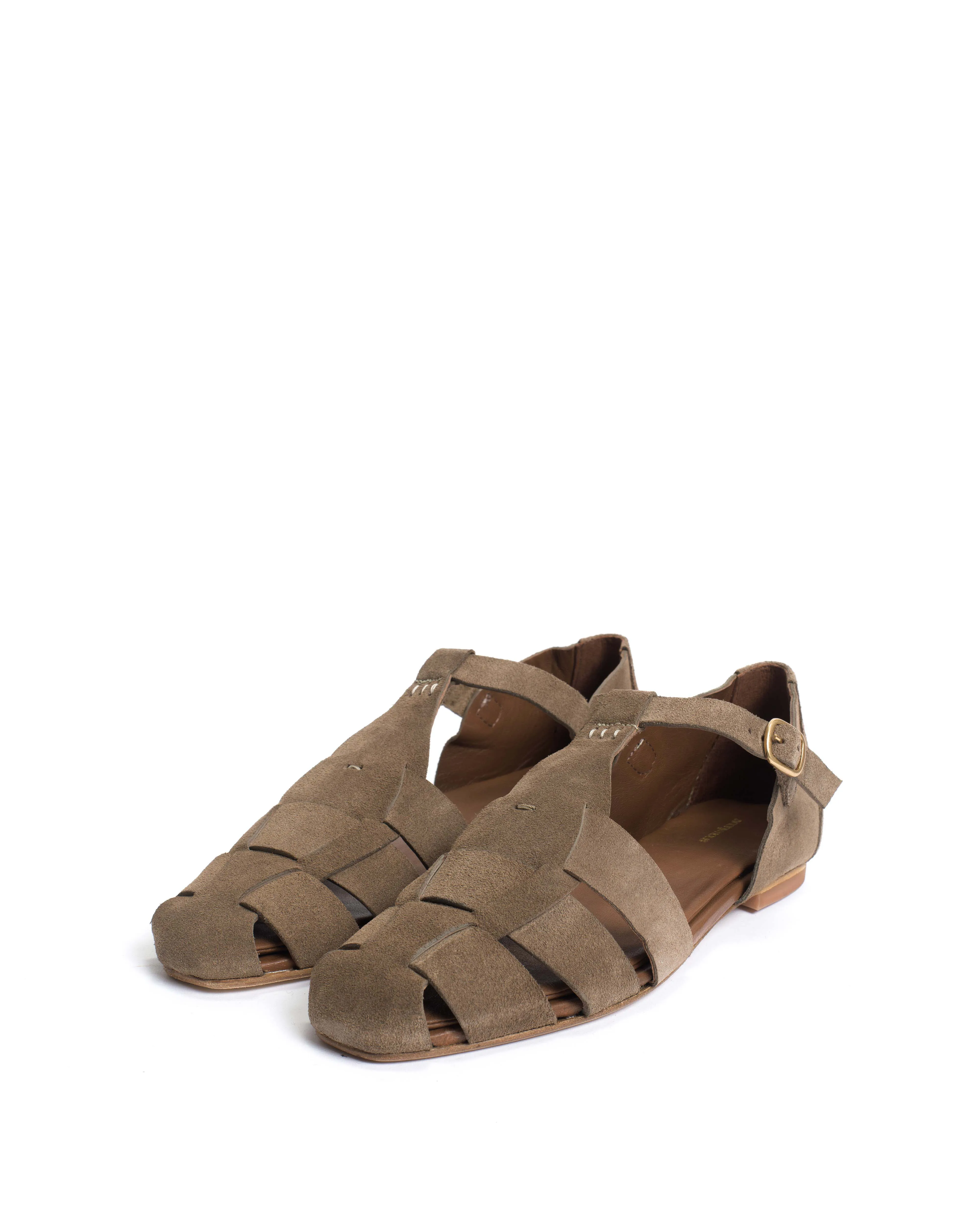 Lain flats Calf suede Mushroom