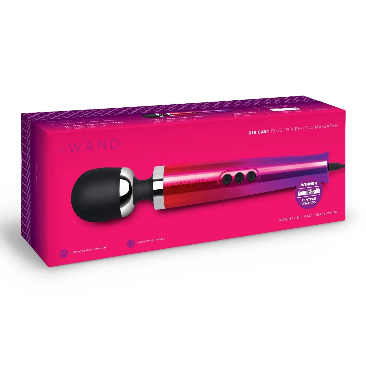 Le Wand Ombre Diecast Luxury Vibrating Massager – Ergonomic Design & Chic Silver Finish