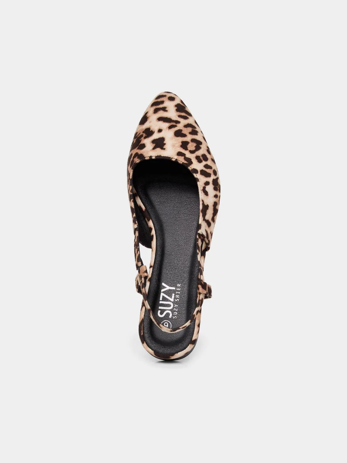 Leopard Print Slingback Flats