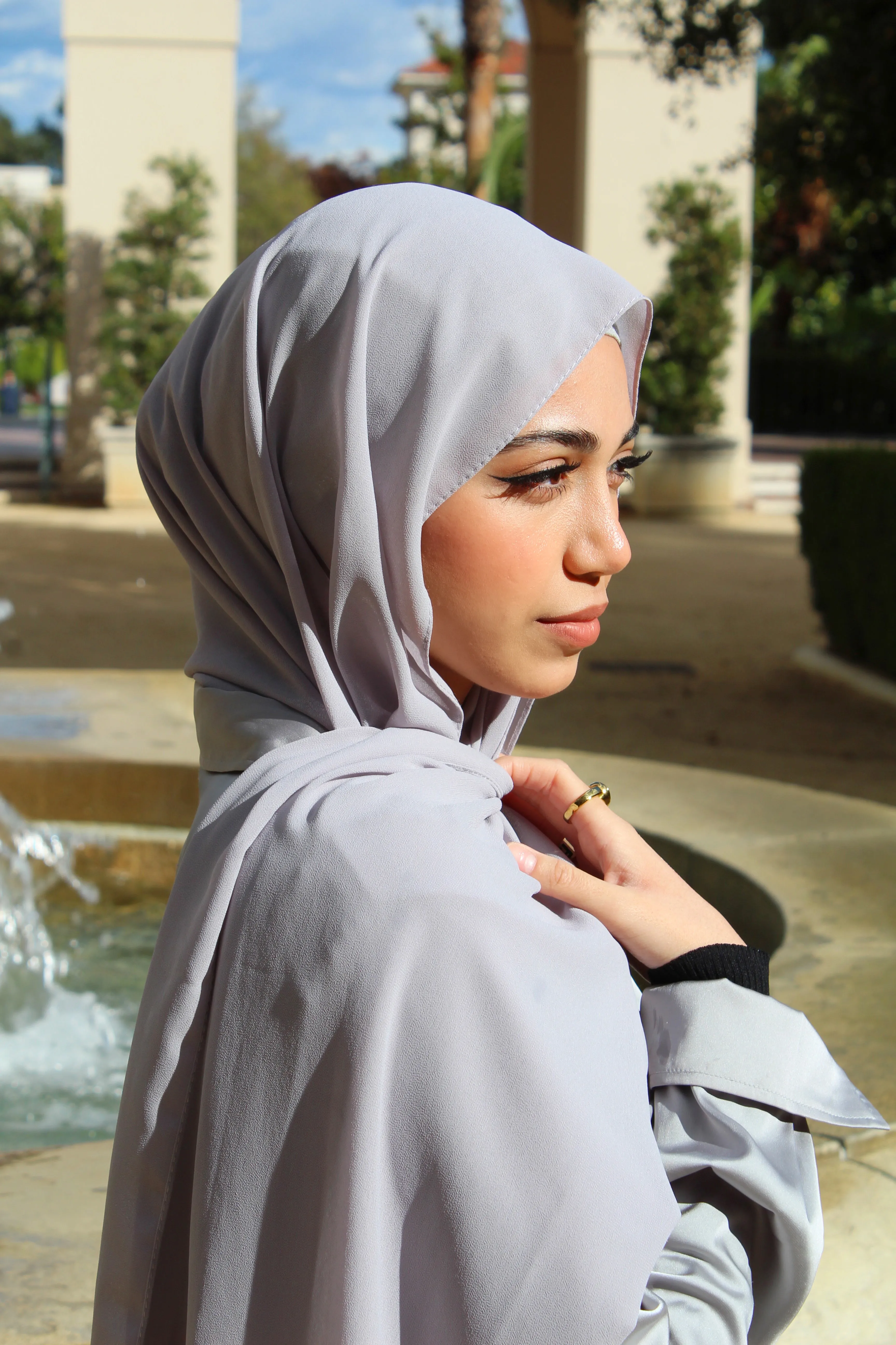 Light Gray Instant Chiffon