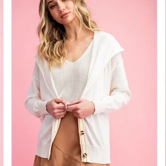 🤍LIGHTWEIGHT KNIT BUTTON DETAILED CARDIGAN