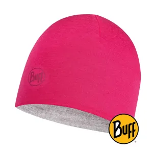 Lightweight Merino Wool Reversible Wild Pink-Light Grey