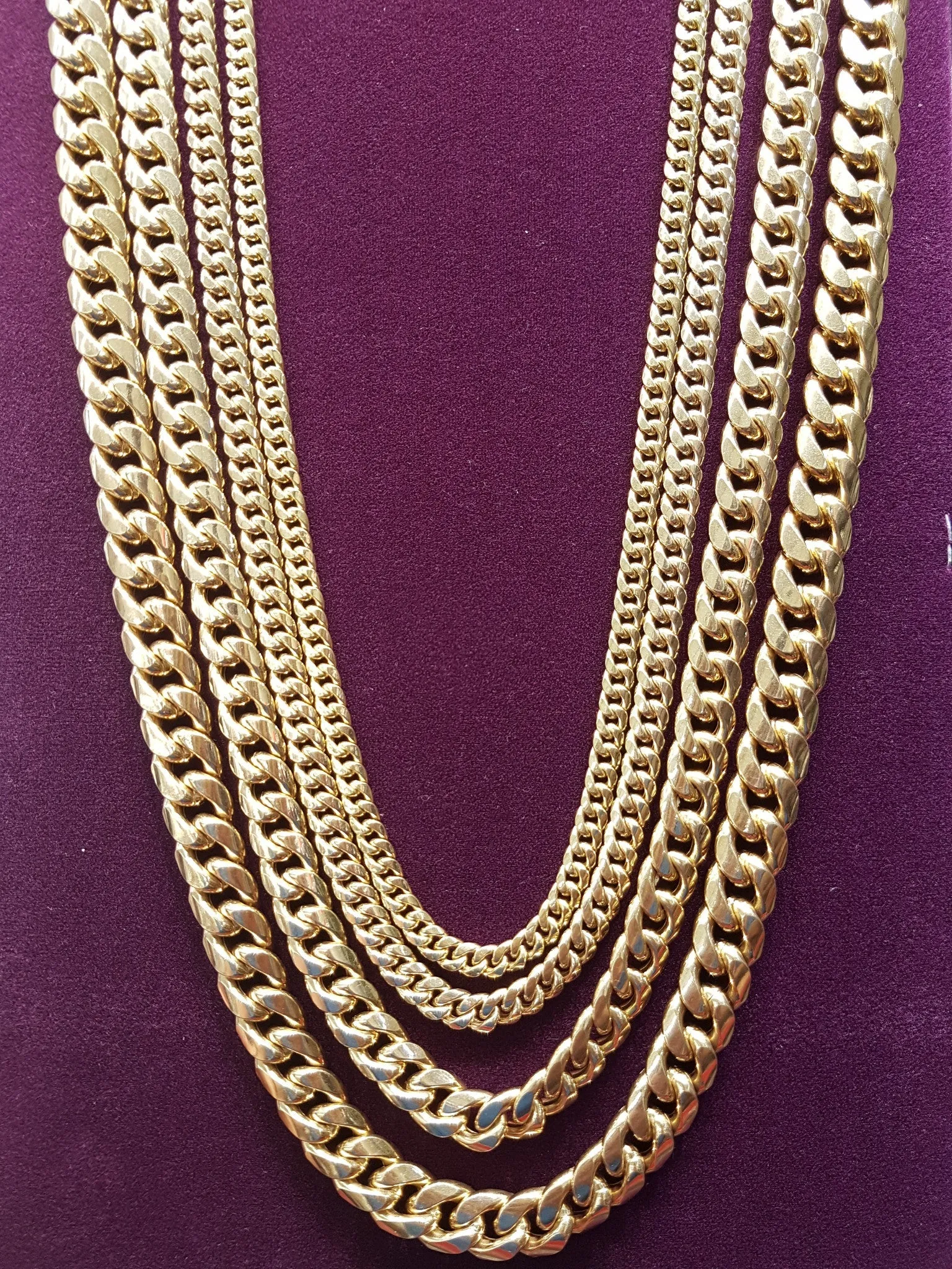 Lightweight Miami Cuban Link Chain - Box Lock (10K)