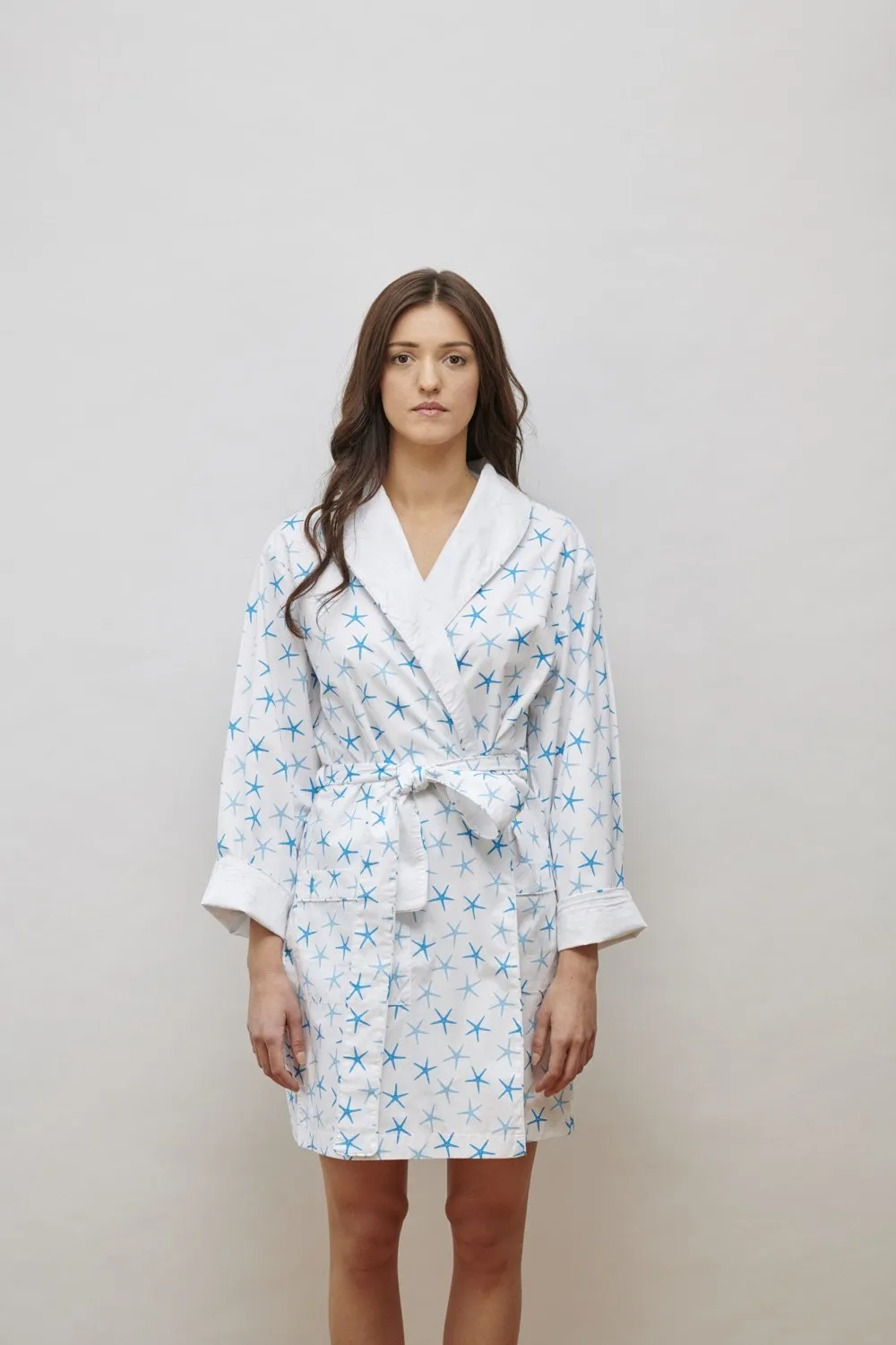 Lorient Block Print Lightweight Robe