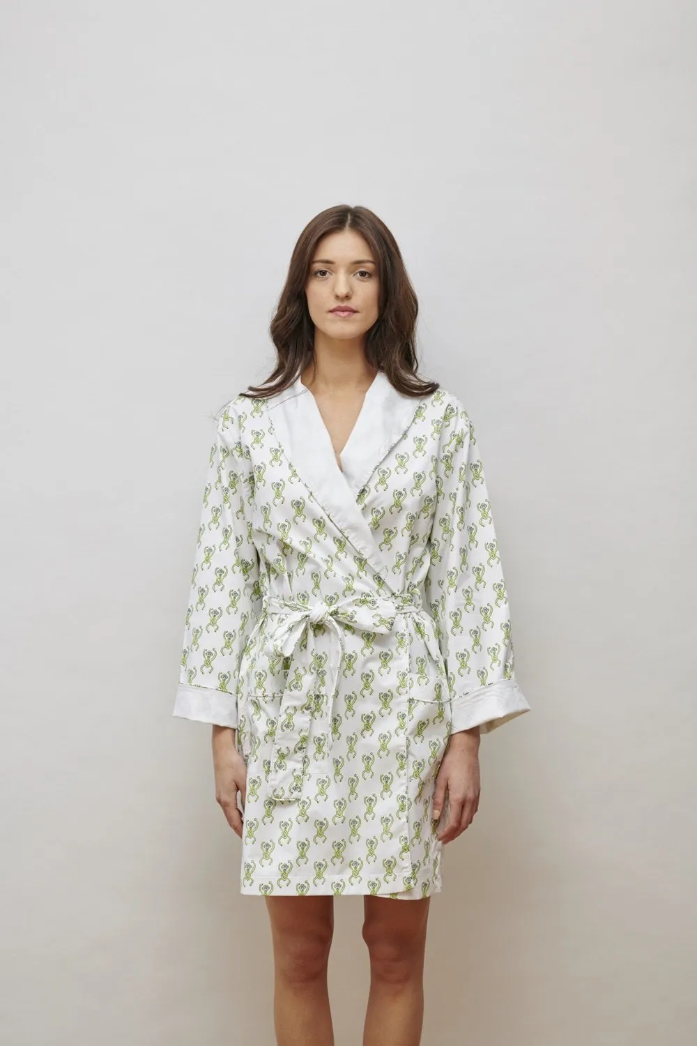 Lorient Block Print Lightweight Robe